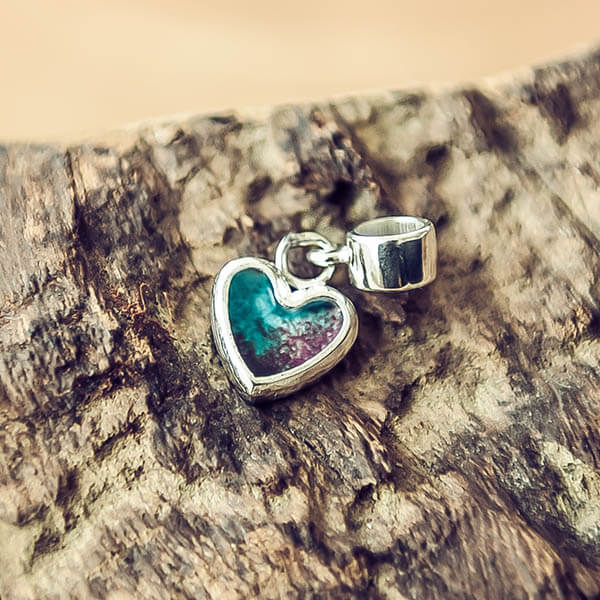 Bedel met as in hartjes vorm, geschikt voor pandora